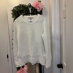 Banana Republic Ivory Layered Sweater